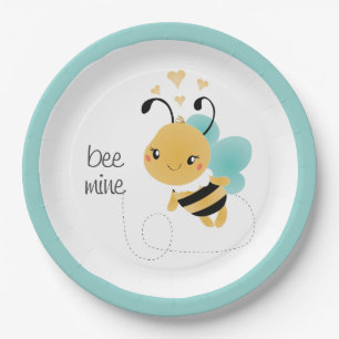 Bijenmijn Bumblebee Geel Zwart Papieren Bordje