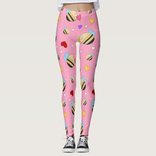 Bijenmijn-Valentijn Leggings (Voorkant)
