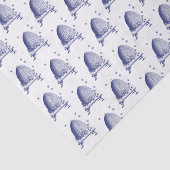 Bijennetjes en bijen 2 Heraldic  Blue Tissuepapier (Detail)