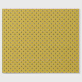 Bijenparadijs: Vintage Gele Patroon Cadeaupapier (Vlak)