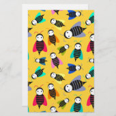 bijenpatroon briefpapier (Voorkant / Achterkant)