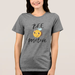 Bijenpositieve Schattigee hommel illustratie Tri-Blend Shirt