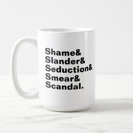 Bijenschaarste Verkleining Smear Scandal Mok (Links)