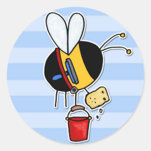 bijenschoner voor werknemers ronde sticker