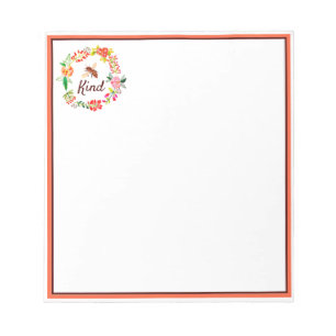 Bijensoort floraal notitieblok