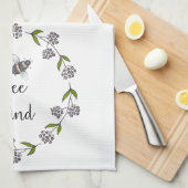 Bijensoort paarse bloemen theedoek (Quarter Fold)