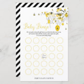 Bijenspel Baby shower - Baby Bingo (Voorkant / Achterkant)