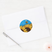 Bijenspoor Zonnebloem stickers (Envelop)