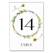 Bijentabelnummer Baby shower Kaart (Achterkant)