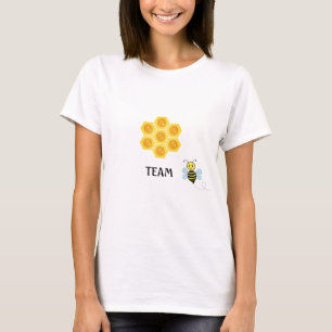 Bijenteam en honingraat t-shirt