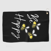 Bijenteelt | De bijenhouder is tevreden Golfhanddoek (Horizontaal)