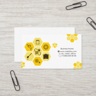 Bijenteelt en verkoop visitekaartje