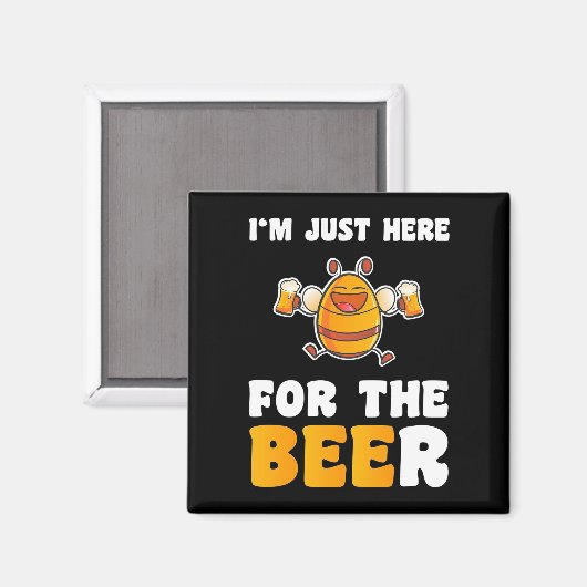 Bijenteelt | Ik ben hier alleen voor de bijen Magneet (Voorkant / Achterkant)