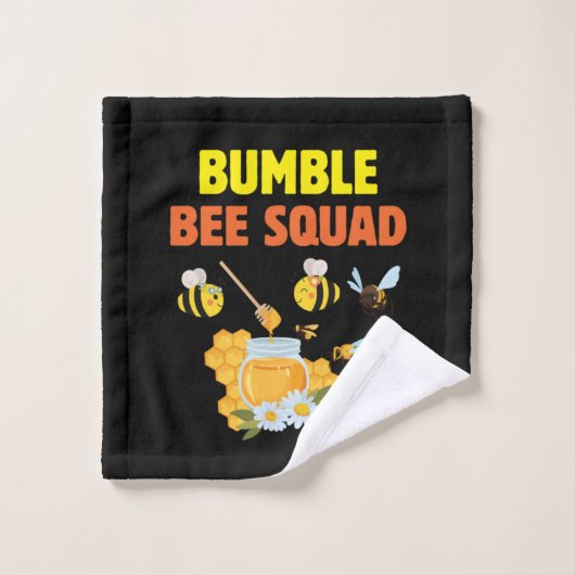 Bijenteelt Kunst Bumble Bee Squad 2 Washandje (Wasdoekje)