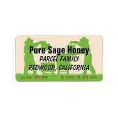 Bijenteelt Silhouette Gold Custom Honey Jar Etiket (Voorkant)