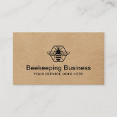 Bijenteelt Verse honing Apiary Kraft Visitekaartje (Voorkant)