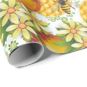 Bijenteeltpatroon Cadeaupapier (Rol Hoek)