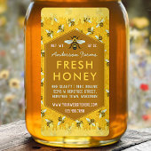Bijenteler Apiary Honey Jar Labels Honeycomb bijen
