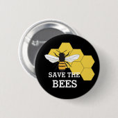 Bijenteler Sparen de bijen-Button Ronde Button 5,7 Cm (Voorkant /achterkant)