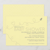 Bijenthema Baby shower Uitnodiging (Voorkant / Achterkant)