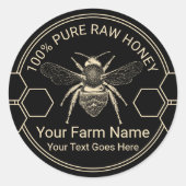  bijentuin honingbijenteelt Boerderij Ronde Sticker (Voorkant)