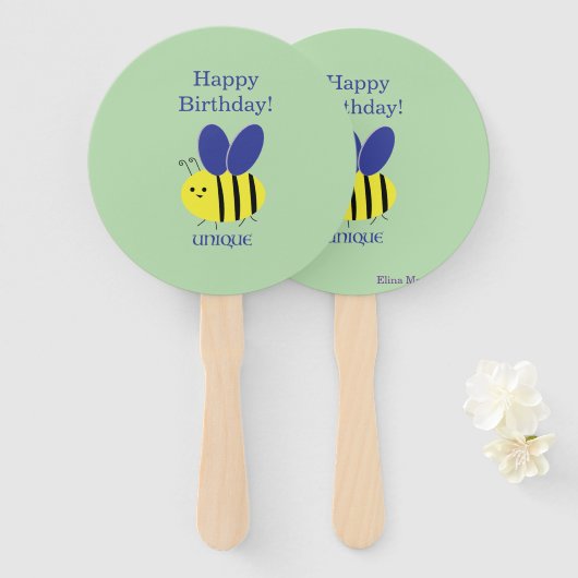 Bijenuniek Handwaaier (Voorkant en achterkant)