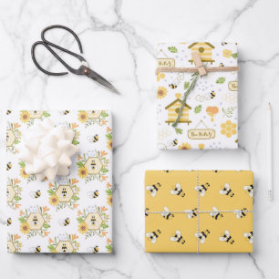 Bijenverpakkings papier, Honingbij Cadeauverpakkin Inpakpapier Vel
