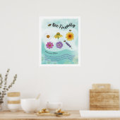 Bijenvriendelijk - Geharmoniseerde Natuur Poster (Keuken)
