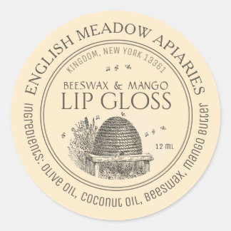 Bijenwas lipgloss squeeze tube label