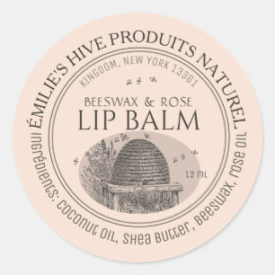 Bijenwas lippenbalsem tin mini label met scheep en