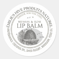 Bijenwas lippenbalsem tin mini label met scheep en