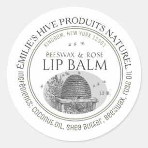 Bijenwas lippenbalsem tin mini label met scheep en