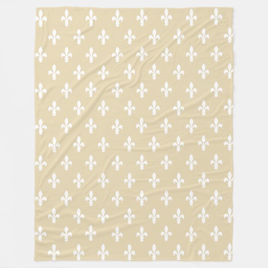 Bijenwas Victoriaans Fleur de Lys Fleece Deken (Voorkant)