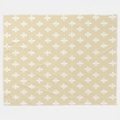 Bijenwas Victoriaans Fleur de Lys Fleece Deken (Voorkant (Horizontaal))