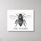 Bijenwerker Honing Zwarte hommel Canvas Afdruk (Voorkant)