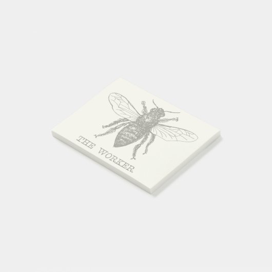 Bijenwerker Honing Zwarte hommel Post-it® Notes (Schuin)