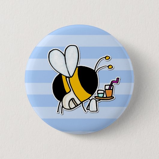 bijenwerkster ronde button 5,7 cm (Voorkant)