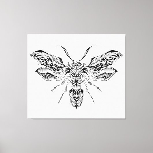 Bijenwesp-Tattoo 6 Canvas Afdruk (Voorkant)