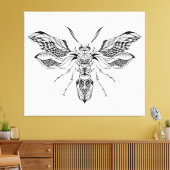 Bijenwesp-Tattoo 6 Canvas Afdruk (Insitu (Woonkamer))