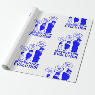 bijgeloof evolutie grappig cadeaupapier