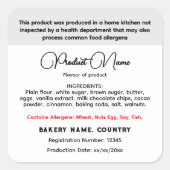 Bijgewerkt Illinois cottage food label (Voorkant)