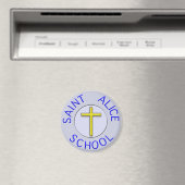 Bijgewerkt Saint Alice Blauw/grijs en goud Patch Magneet (Insitu (Vaatwasser))
