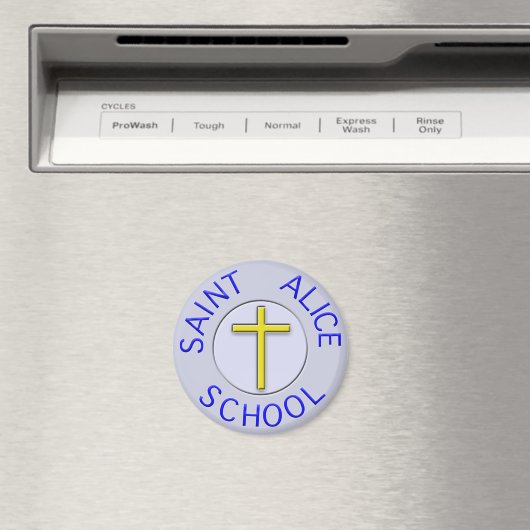 Bijgewerkt Saint Alice Blauw/grijs en goud Patch Magneet (Insitu (Vaatwasser))