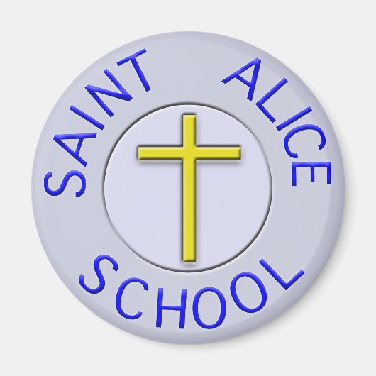 Bijgewerkt Saint Alice Blauw/grijs en goud Patch Magneet (Voorkant)
