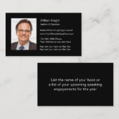 Bijgewerkt Visitekaartje schrijver en spreker van  (Voorkant / Achterkant)