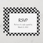 bijgewerkte Checker Flag Menu RSVP (Voorkant / Achterkant)