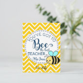 bijkaart beste leraar briefkaart (Staand voorkant)