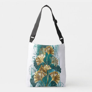Bijkantoor met Golden Leaves Ginko Biloba Crossbody Tas