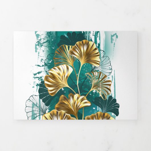 Bijkantoor met Golden Leaves Ginko Biloba Drieluik Programma (Cover)