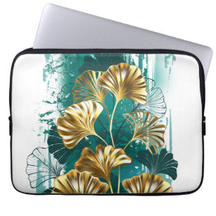 Bijkantoor met Golden Leaves Ginko Biloba Laptop Sleeve